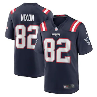 mens nike tre nixon navy new england patriots player game j